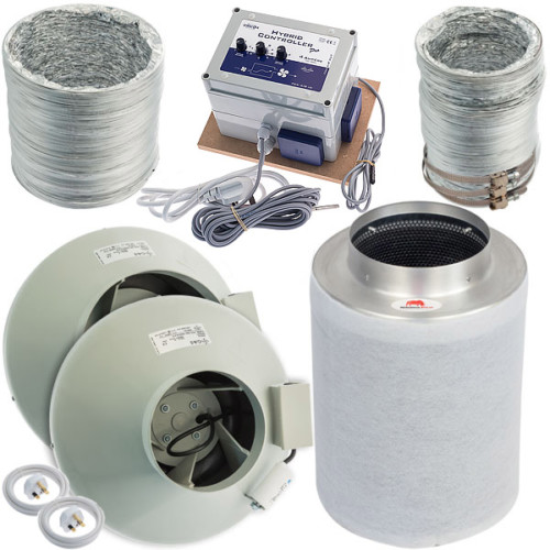 Rhino hobby filtre rvk fan 5m acoustique sono kit de conduit de ventilation clips carbone hydroponics 