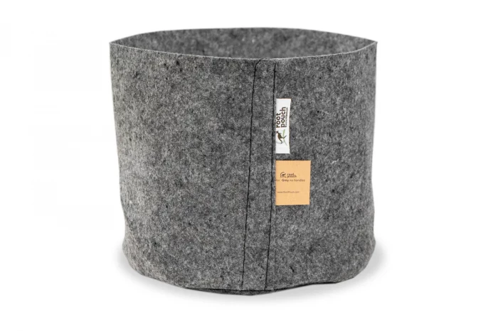 Root Pouch Fabric Pot Grey no handles