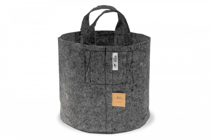 Root Pouch Fabric Pot Grey with handles