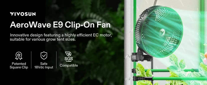 Vivosun AeroWave E9 Fan clip on fan